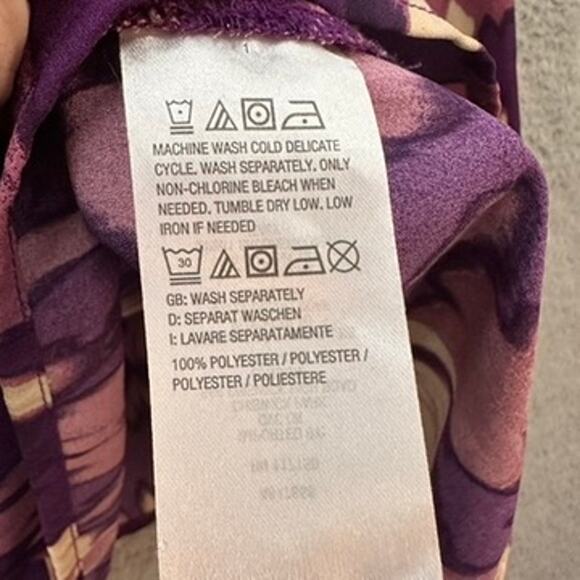 Belle by Kim Gravel Medium Purple Flowy Top Summer Beach Pool Casual Vacation - Picture 9 of 10